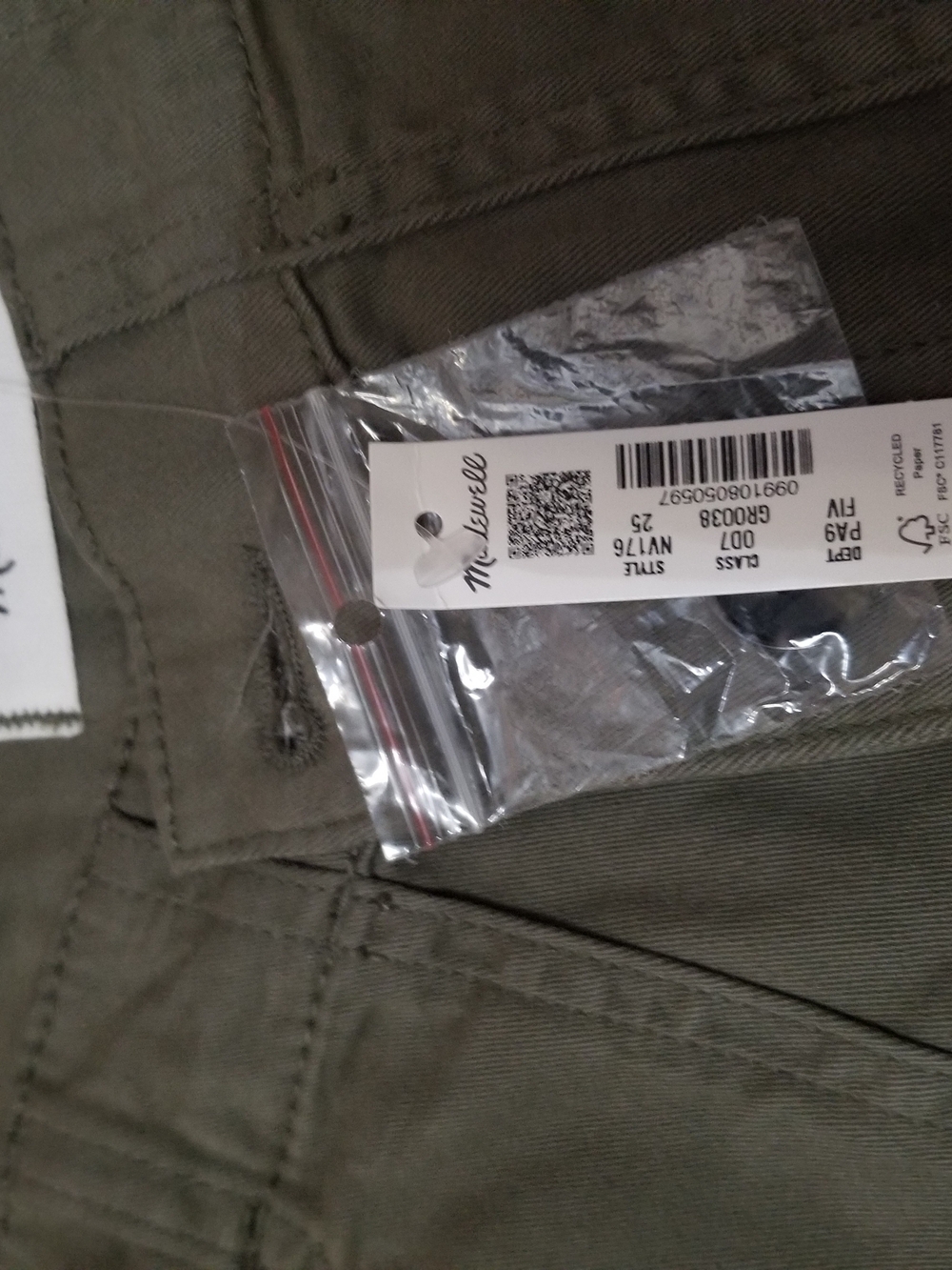 Madewell Olive Utility Wide-Leg Cargo Pants - Picture 2 of 4
